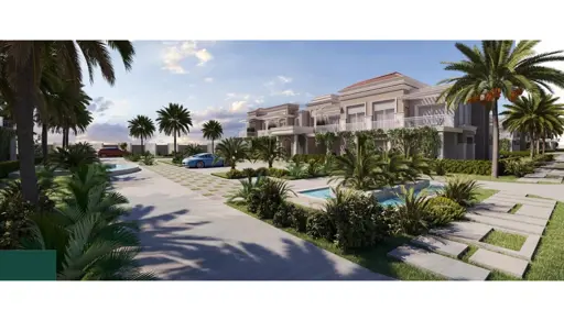Neubau-Eigentumswohnung (2 Zimmer, 1 Bad) mit Wellnessbereich und Terrasse in Nordzypern-Aygün