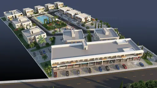 Videoüberwachte Neubau-Gewerbeimmobilie (127 m²) mit Klimaanlage in Nordzypern-Yeni Bogazici