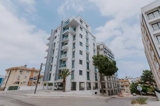 Mountain panorama apartment (2 rooms) with balcony and air conditioner in Northern Cyprus Girne